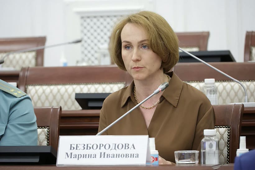 Марина Безбородова на заседании