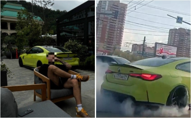Салатовый BMW M4 тульского дрифтера