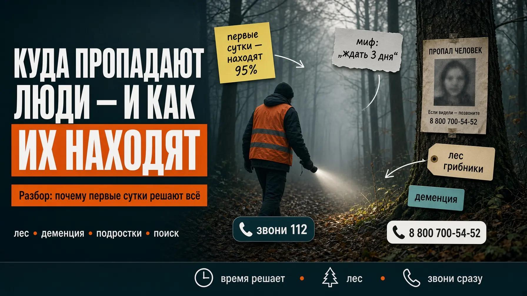 Куда пропадают люди — и как их находят