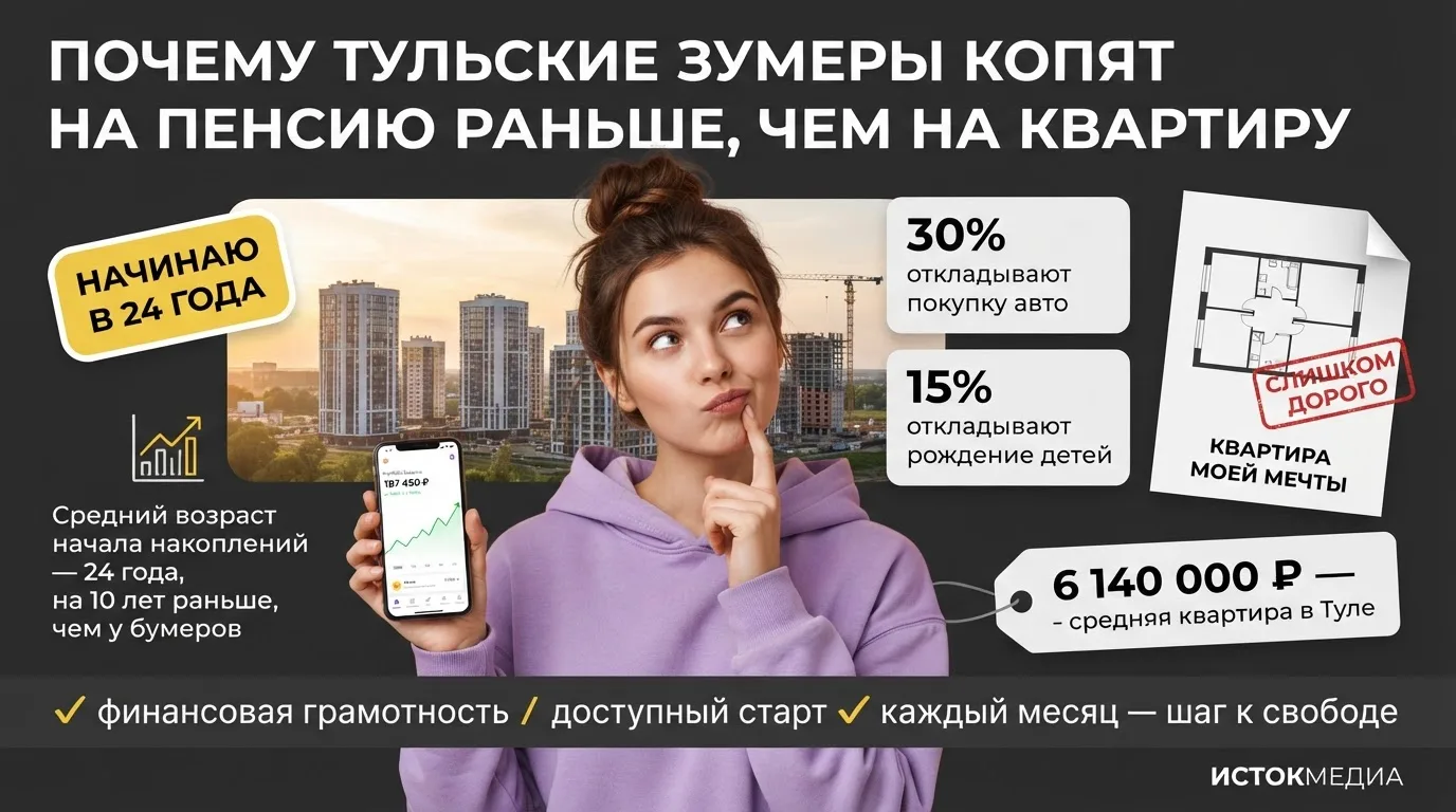Почему тульские зумеры копят на пенсию раньше, чем на квартиру