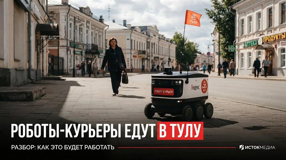 Робот-доставщик едет по тротуару — разбор эксперимента с роверами в Тульской области