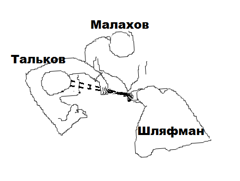 Схема расположения участников потасовки 6 октября 1991 года