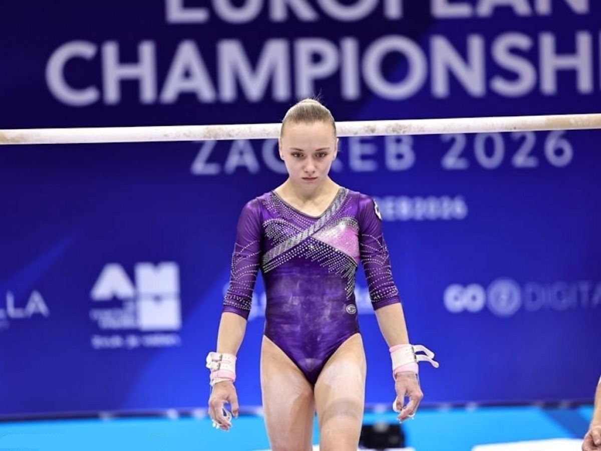 Гимнастка на первенстве Европы в Загребе