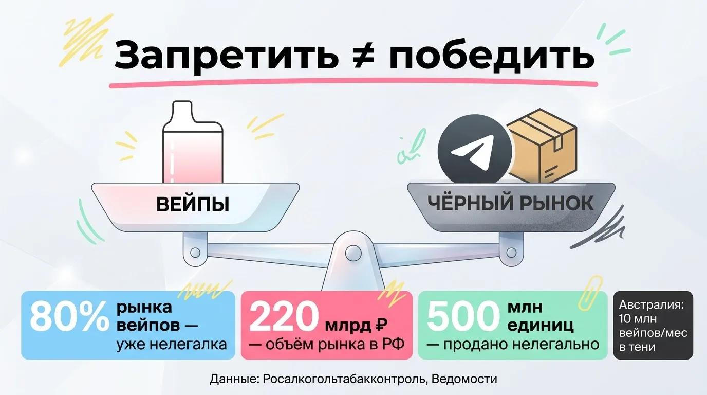 Запретить не значит победить: рынок вейпов