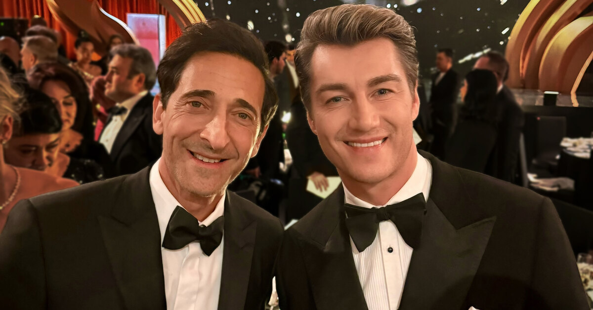 Алексей Воробьёв и Эдриан Броуди на церемонии Golden Globes Silk Road