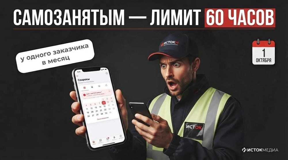 Самозанятым — лимит 60 часов в месяц у одного заказчика